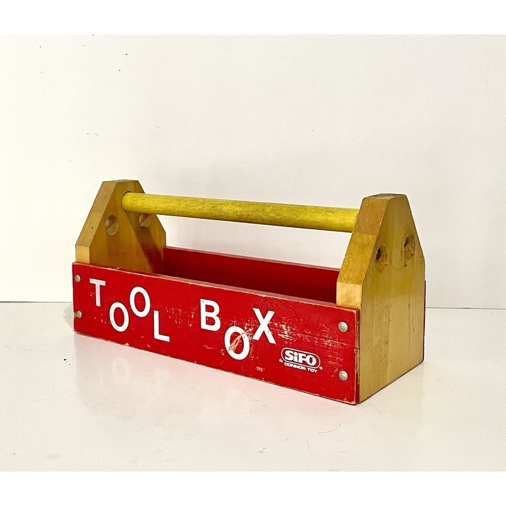 Vintage Connor Kids Power Tool Kit Jr Carpenter wooden take a long box